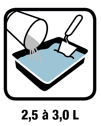 label 2,5 à 3,0 l 2,5 à 3,0 L