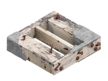 label Bois de construction avec mortier et clous - bosch Bois de construction avec mortier et clous - Bosch