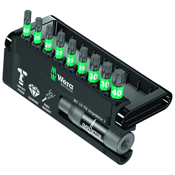 Coffret d'embouts bit-check 10 tx impaktor 1 (10 pieces)