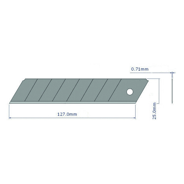 Lame secable 25 mm standard (etui de 10)