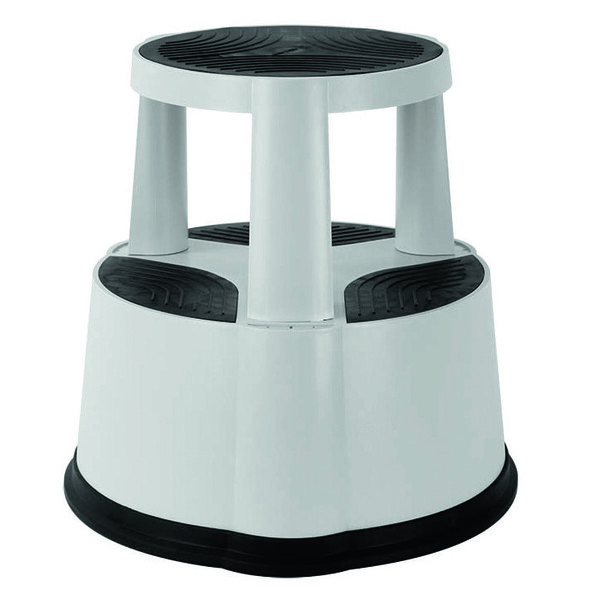 Tabouret mobil step luxe gris