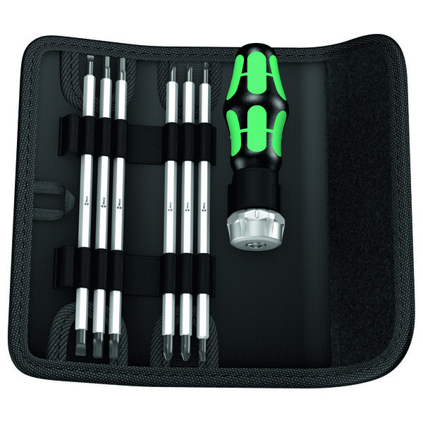 Tournevis cliquet  porte-embout kompakt kraftform vario ra sb (jeu de 7)