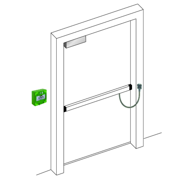Barre de contact pmr avec passe câble
