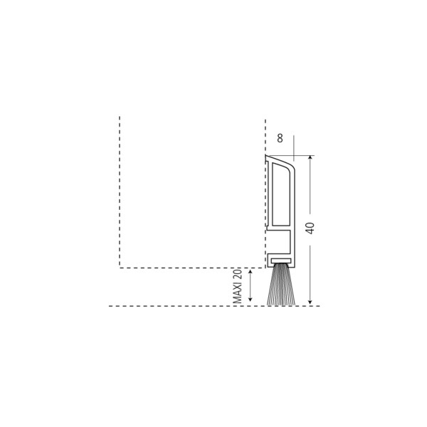 Bas de porte profil pds-b-zk