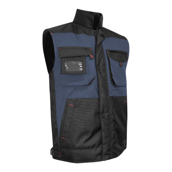 Bodywarmer mèche bleu/noir