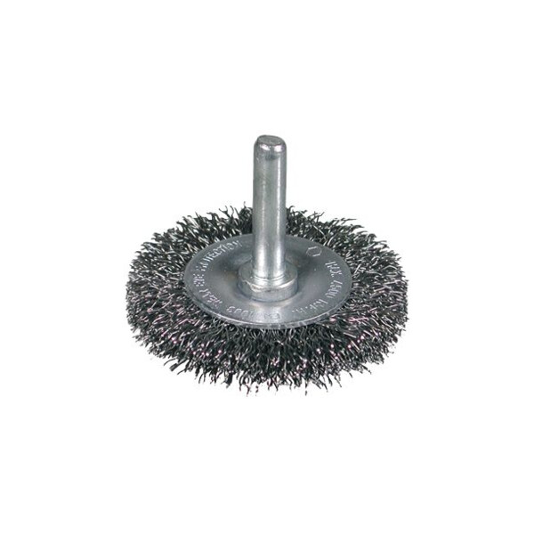 Brosse circulaire sur tige fil ondule