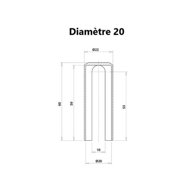 Cache fiche nylon bout plat