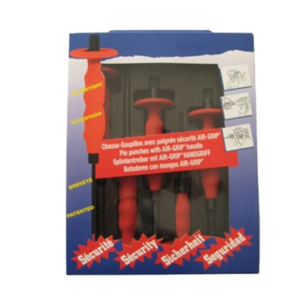 Chasse-goupille lg chrome-vanadium bruni poignee air-grip 3-4-5-6-8mm (bte 5)