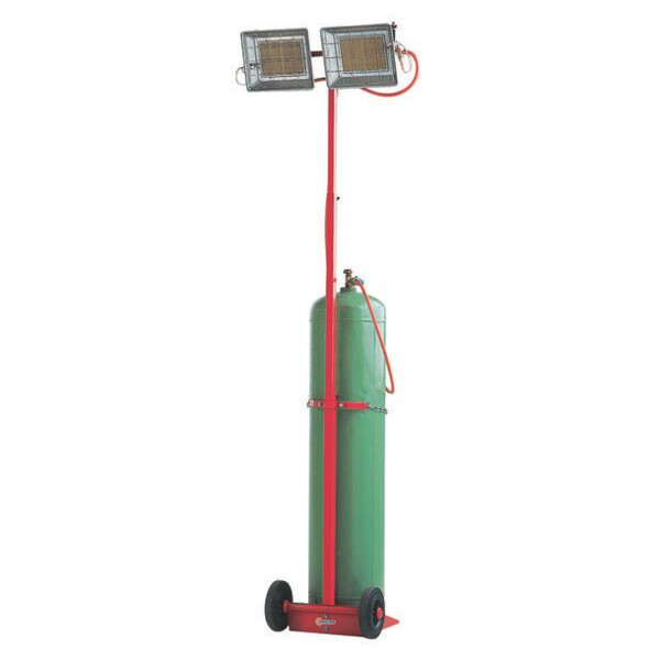 Chauffage radiant mobile au gaz