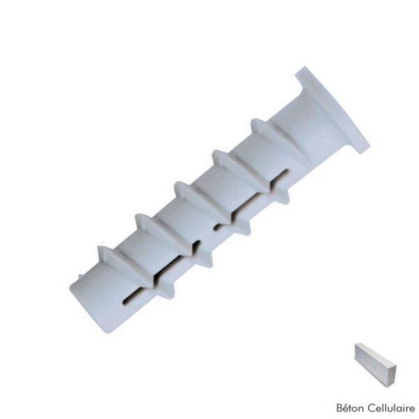 Cheville nylon pour béton cellulaire