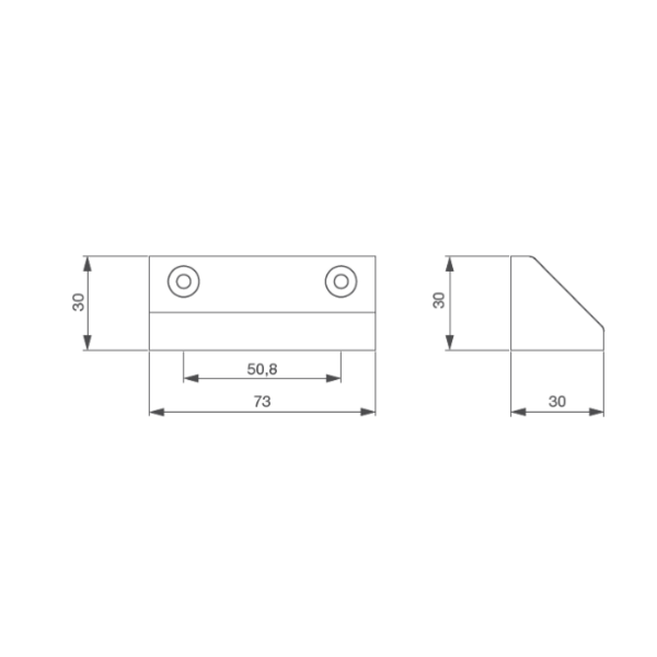 Contact magnétique sabot aluminium