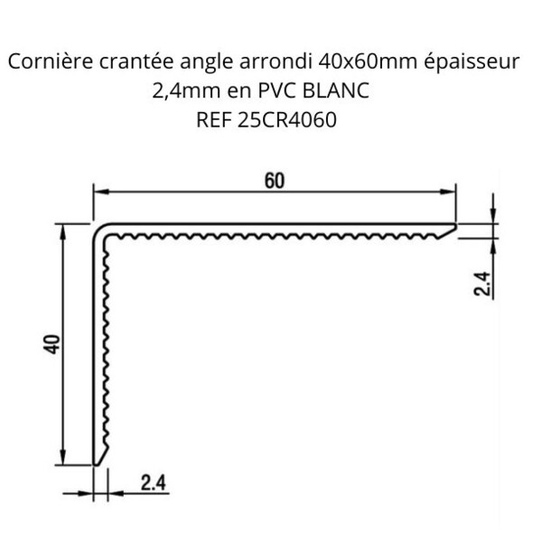 Cornière pvc de finition