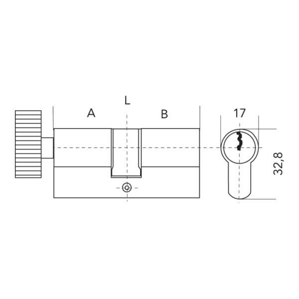 Cylindre à bouton f6s - s'entrouvrant 3 clés