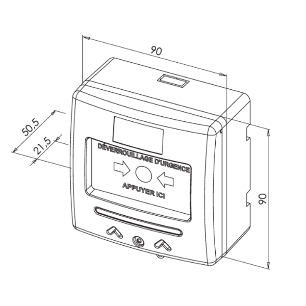 Dm shok 2 led/buzzer + capot