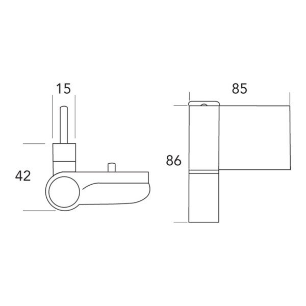 Paumelle pvc kt-sv vis standard