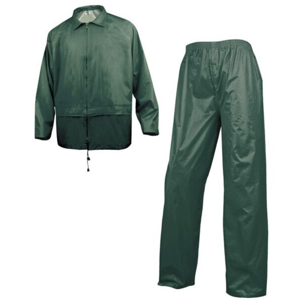 Ensemble de pluie polyester enduit pvc en400 vert