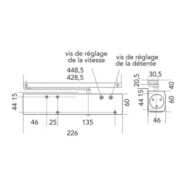 Ferme porte ts 3000 v