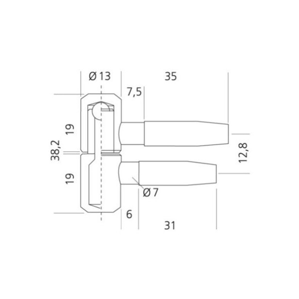 Fiche bois diamètre 13 mm