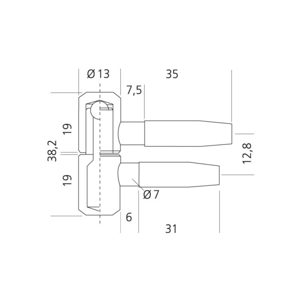 Fiche bois diamètre 13 mm