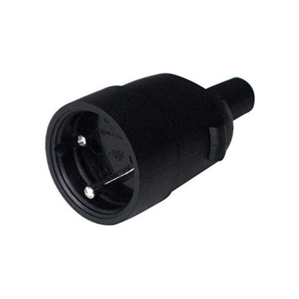 Fiche caoutchouc 2p+t 16a