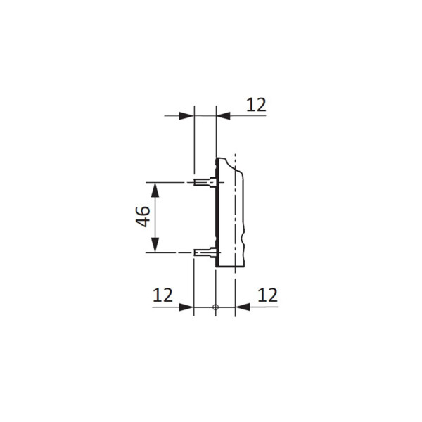 Fiche d'angle à brocher 12 mm titan