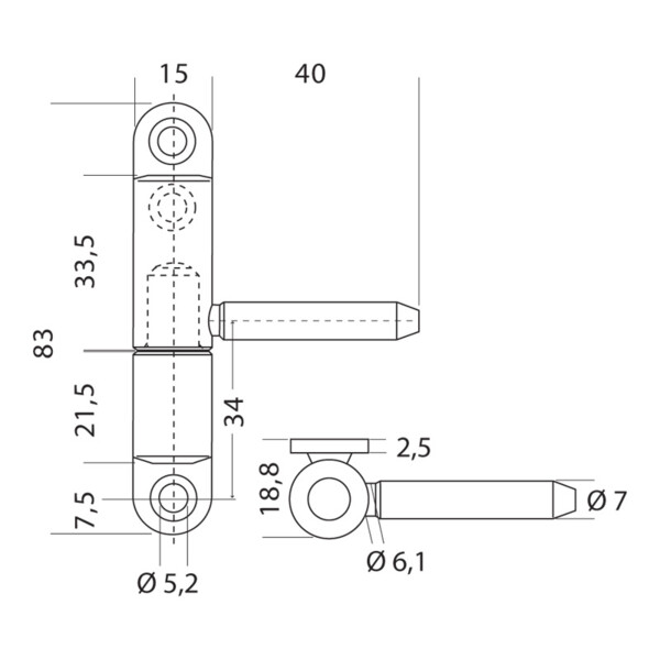 Fiche diamètre 15 mm