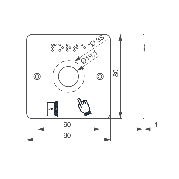 Plaque bp inox