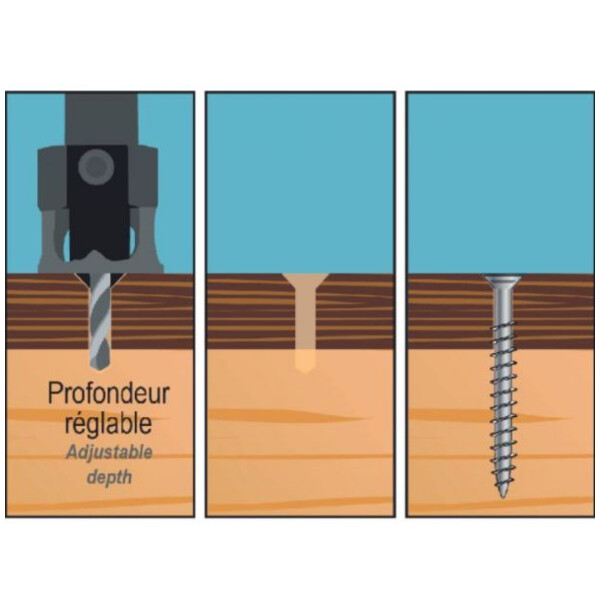 Fraisoir hss ø 4 + 1 foret & 1 cle allen
