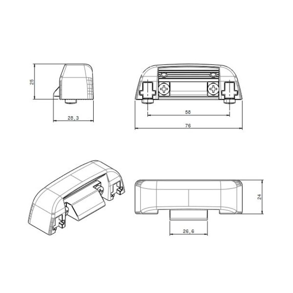 Gâche 8500i01 réglable simple vantail fixation par l'avant
