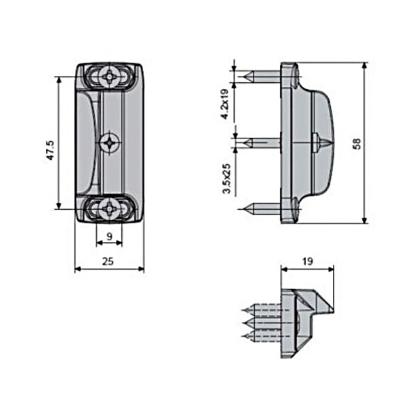 Gâche  8505a 1 vantail