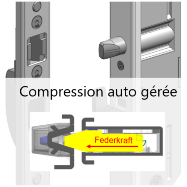 Gâche auxiliaire bs3700 - alu