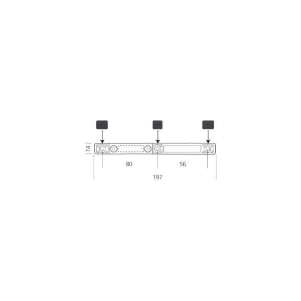 Gâche centrale pour bois axe 9mm