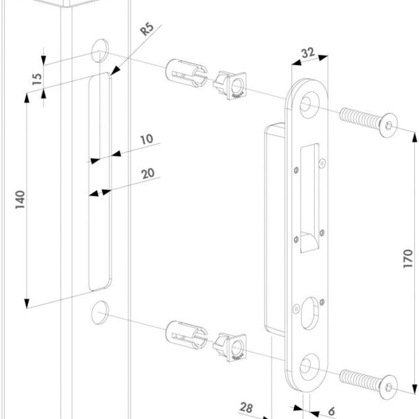 Gache en acier inoxydable pour h-compact