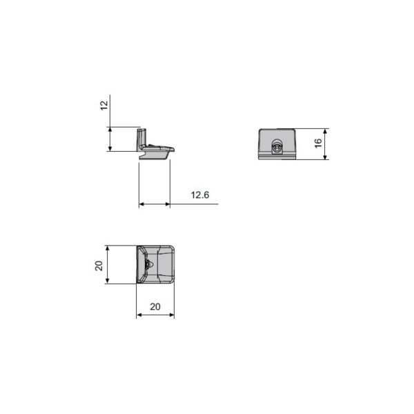 Gâche rouleau réglable ouvrant extérieur