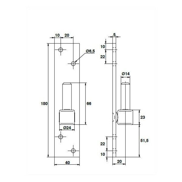 Gond sur plaque renforce