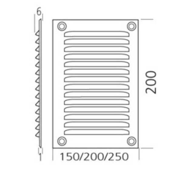 Grille de ventilation murale