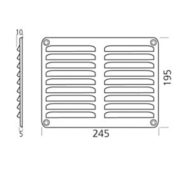 Grille de ventilation murale