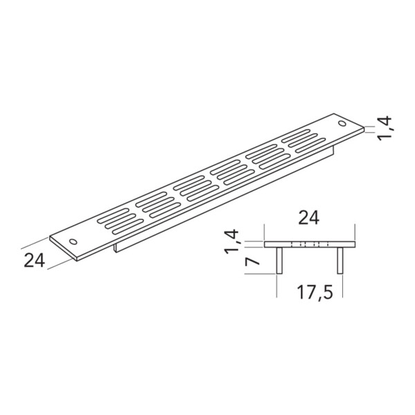 Grille encastrée 489