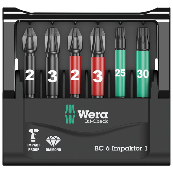 Etui d'embouts bit-check 6 impaktor 1 sb (6 pieces)