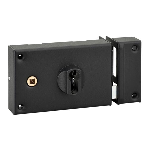 Serrure en applique pour grille et portail a cylindre europeen "protect"