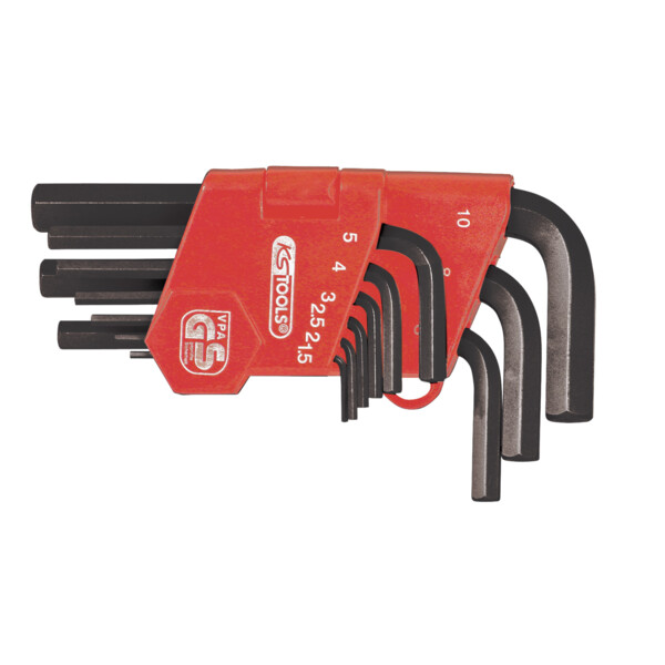 Cle male 6 pans courte brunie (jeu de 9)