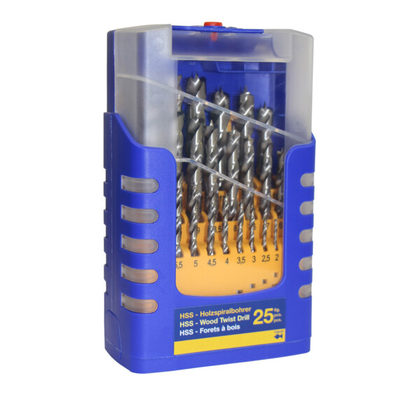 Meche a bois hss 3 pointes queue cylindrique (coffret de 25)