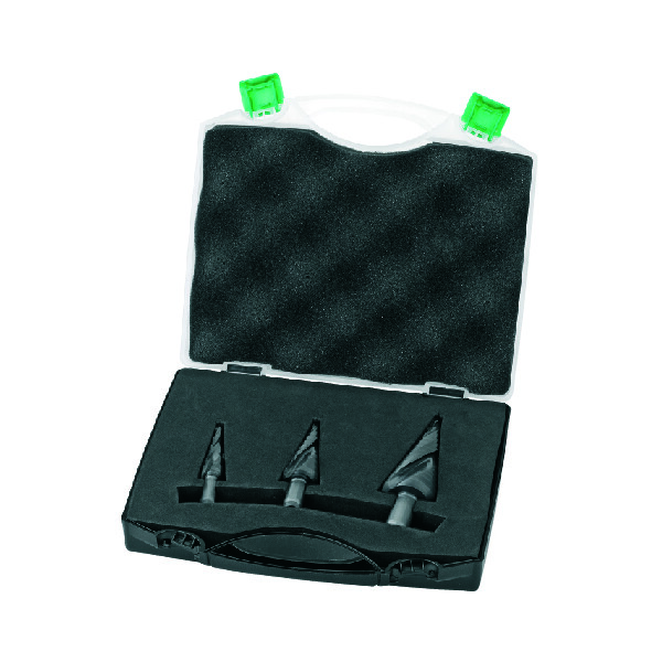 Foret etage hss queue cylindrique 3 meplats (coffret de 3)
