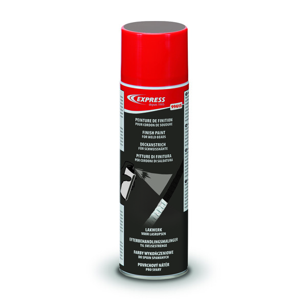 Peinture de finition cordon de soudure sur zinc brun fonce mat