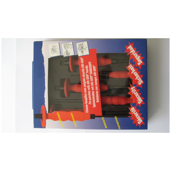 Chasse-goupille lg chrome-vanadium bruni poignee air-grip 3-4-5-6-8mm (bte 5)
