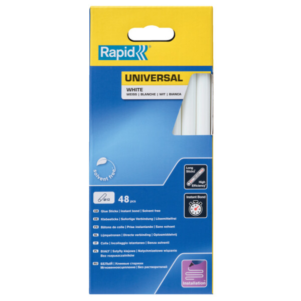 Colle universelle blanche en baton ø 12 mm (boite de 48)