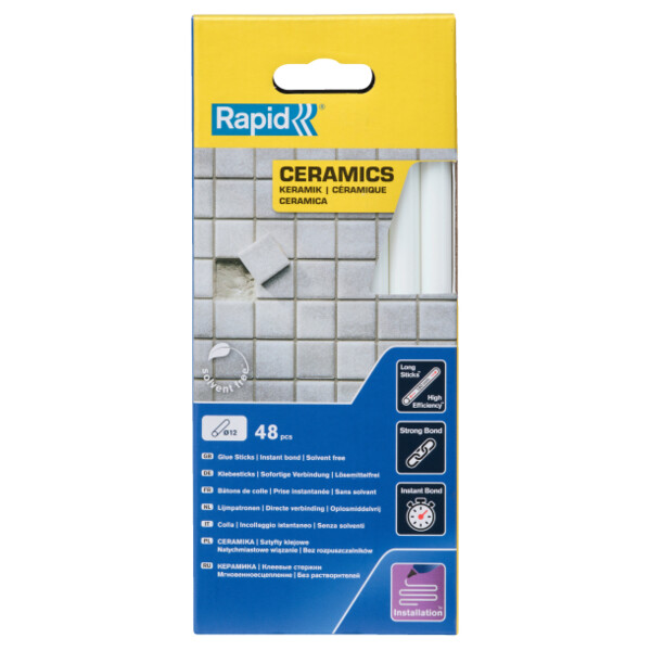 Colle céramiques en baton ø 12 mm (boite de 48)