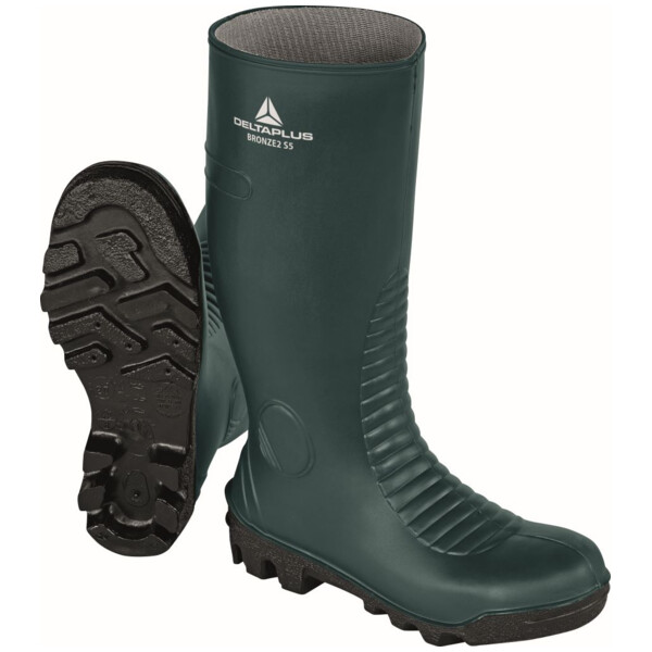 Botte de securite en pvc bronze2 s5 sra
