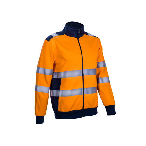 Veste thermique haute visibilte gokkan orange/marine