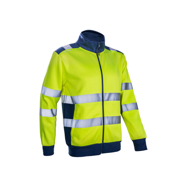 Veste thermique haute visibilte gokkan jaune/marine